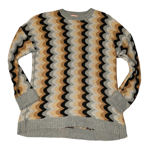 Show Me Your Mumu Retro Wave Knit Comfy Oversized Sweater Blue Size Medium - Picture 11 of 11